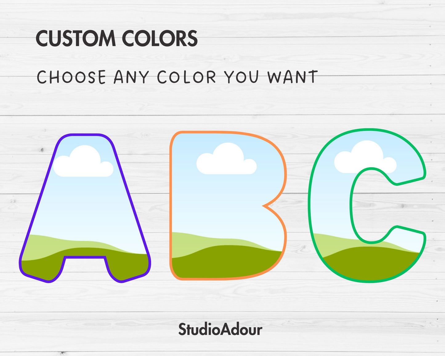 Design Your Own Uppercase Letters & Number on Canva, Bold Alphabet Canva Template, Letters PNG, Editable Canva Letters, Sublimation Design
