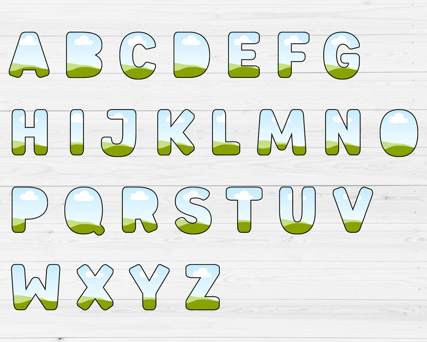 Design Your Own Uppercase Letters & Number on Canva, Bold Alphabet Canva Template, Letters PNG, Editable Canva Letters, Sublimation Design