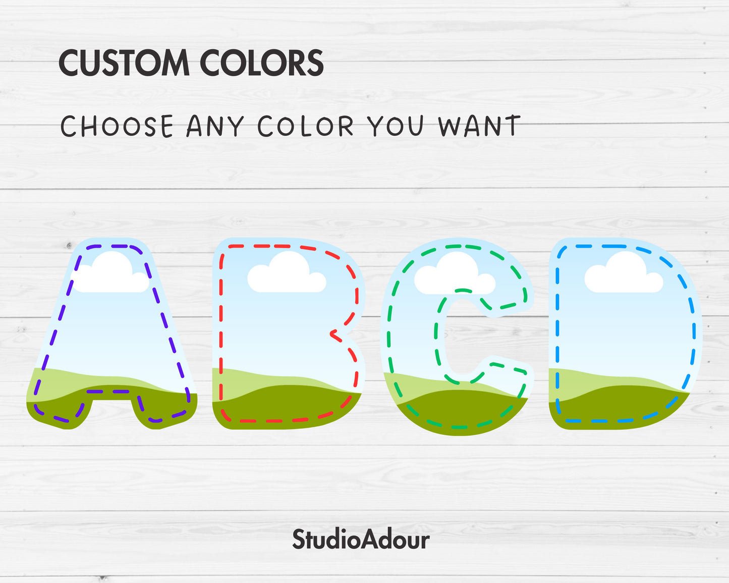 Design Your Own Stitch Letters & Numbers on Canva, Doodle Letters, Digital Stitch Letters, Drag and Drop, Canva Template, Editable Letters
