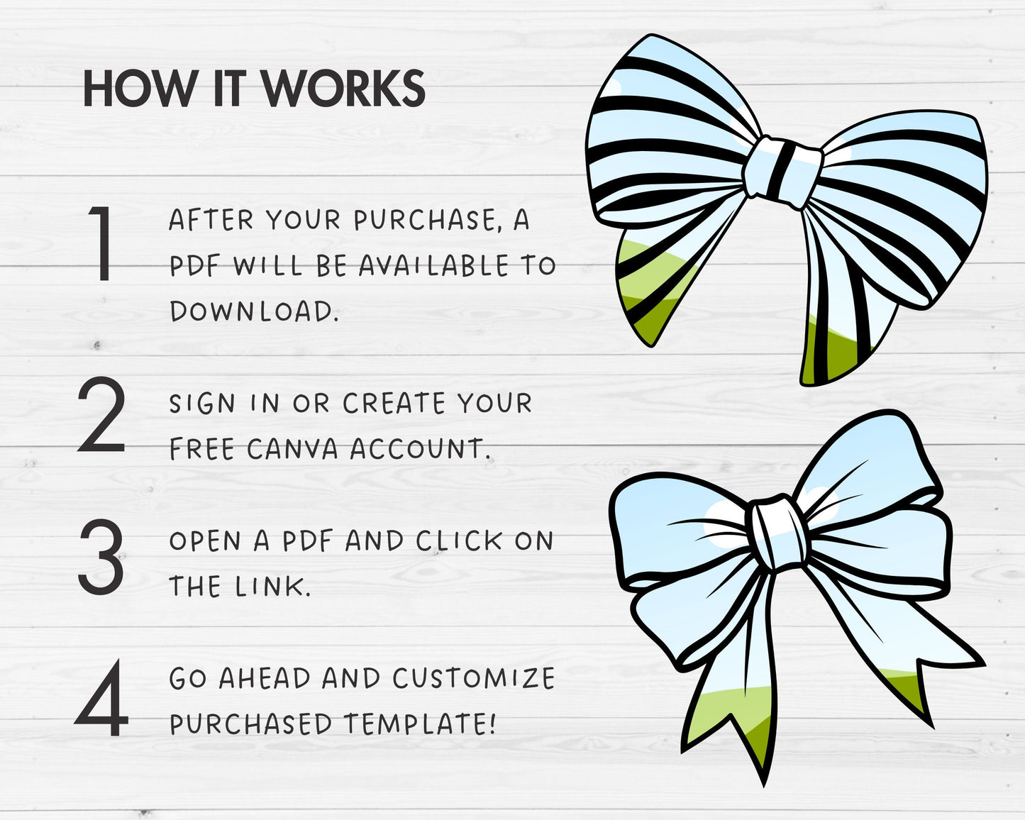 Design Your Own Ribbon Bow Canva Frames, Bow Templates, Drag and Drop Canva Frames Bundle, Editable Hair Bow, Messy Bun Bow, Tied Bow