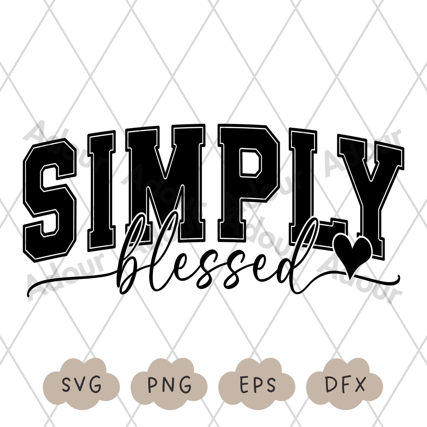 Simply Blessed Svg, Varsity Blessed PNG, Blessed Shirt, Faith Svg, Christian Svg, Jesus Svg, Cricut Svg, Sublimation Design, Commercial Use