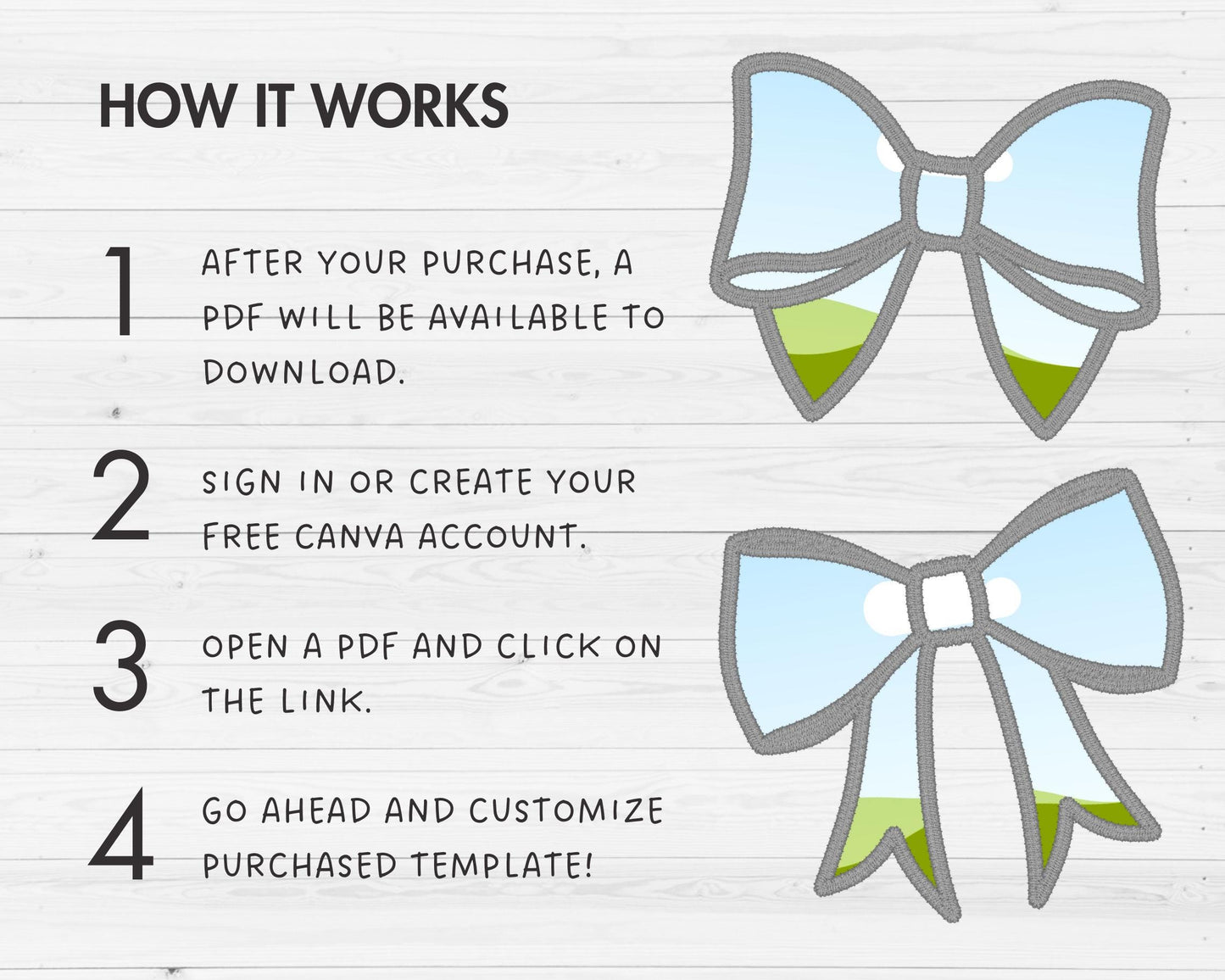 Design Your Own Faux Embroidery Bow, Digital Stitch Ribbon Bow, Bow Applique, Canva Frames Bundle, Bow Patch Duotone, Drag and Drop PNG