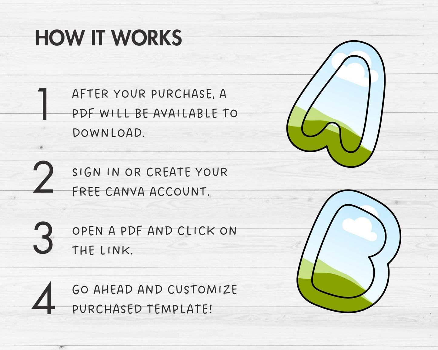 Design Your Own Uppercase Letters & Numbers Canva Frames, Doodle Alphabet Canva Template, Easy Drag and Drop, Sublimation Design Letters PNG