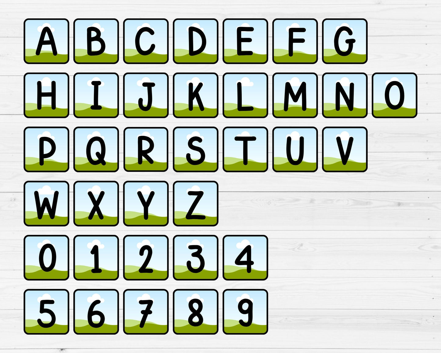 Design Your Own Cube Letters & Numbers Canva Frames, Square Doodle Alphabet Canva Template, Drag and Drop, Sublimation Design, Block Letters