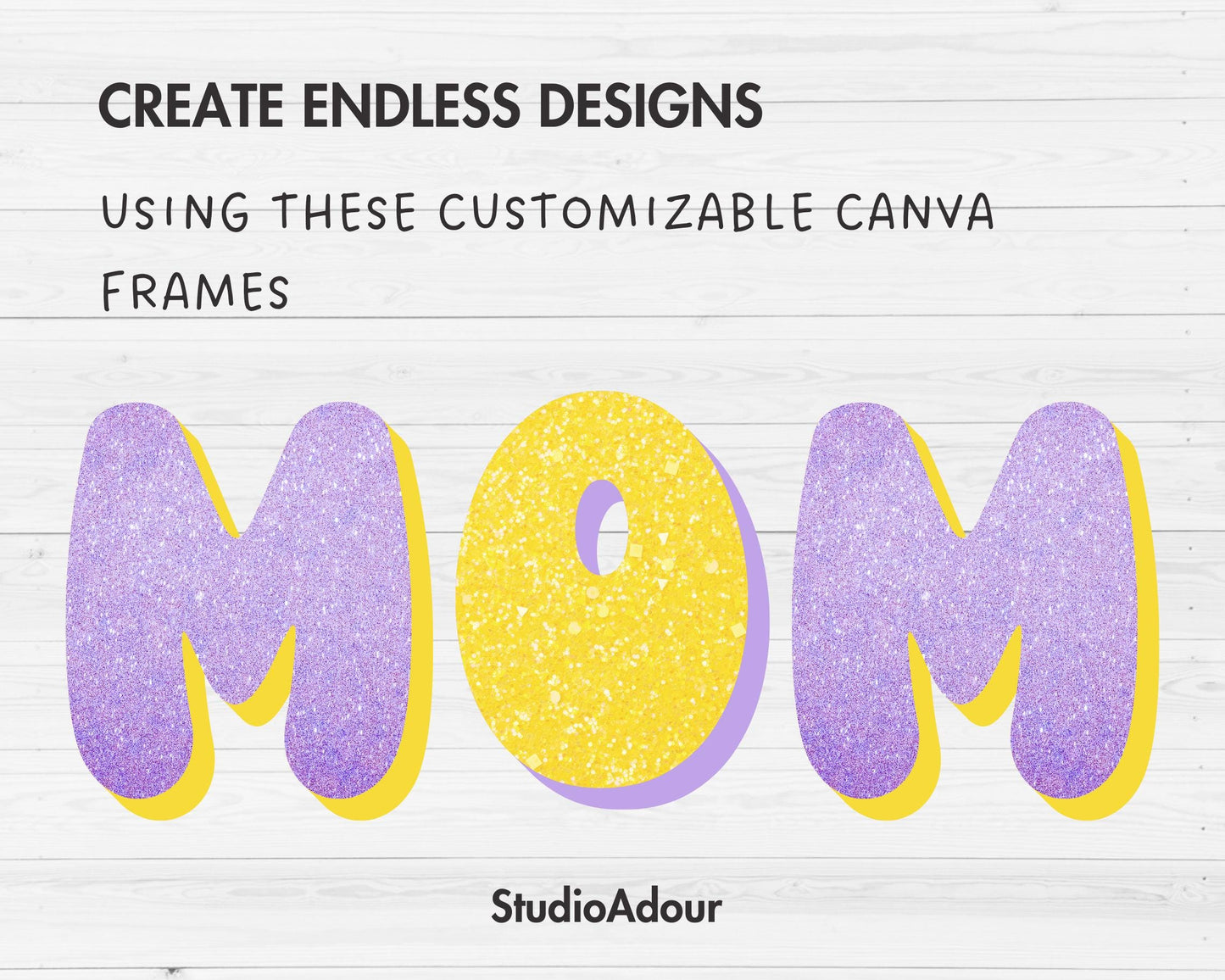 Design Your Own Doodle Letters on Canva, Doodle Alphabet Canva Template, Drag and Drop, Editable Canva Alphabet, Canva Frames Bundle