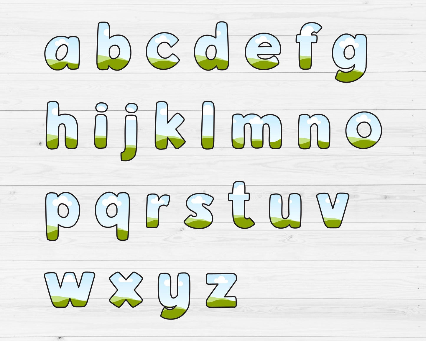 Design Your Own Doodle Letters on Canva, Doodle Alphabet Canva Template, Drag and Drop, Uppercase & Lowercase Canva Alphabet, Letters PNG