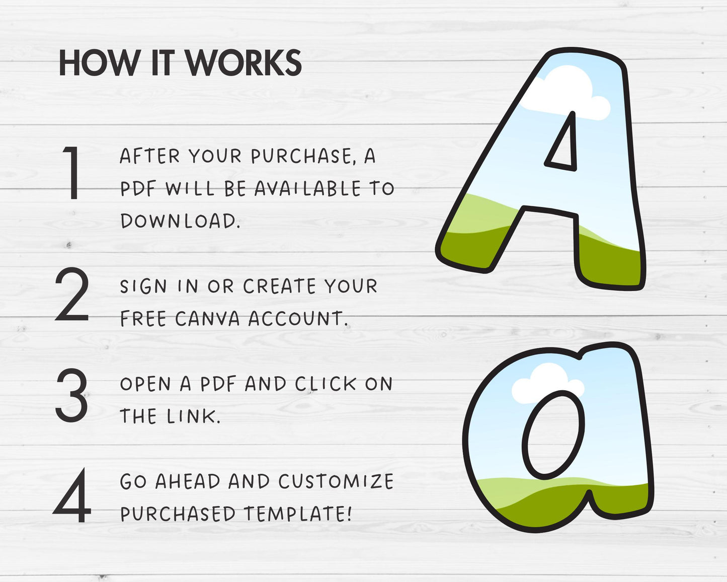 Design Your Own Doodle Letters on Canva, Doodle Alphabet Canva Template, Drag and Drop, Uppercase & Lowercase Canva Alphabet, Letters PNG