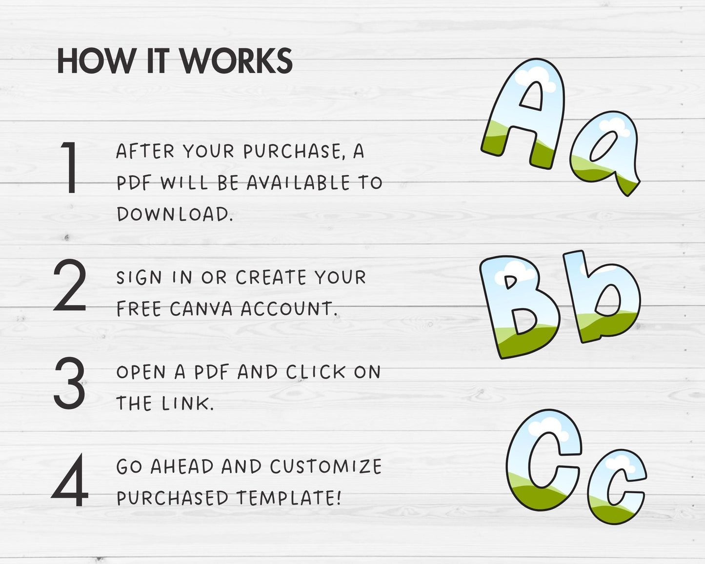 Design Your Own Doodle Letters Canva Frames, Editable Doodle Alphabet Canva Template, Drag and Drop, Uppercase & Lowercase Letters Bundle,