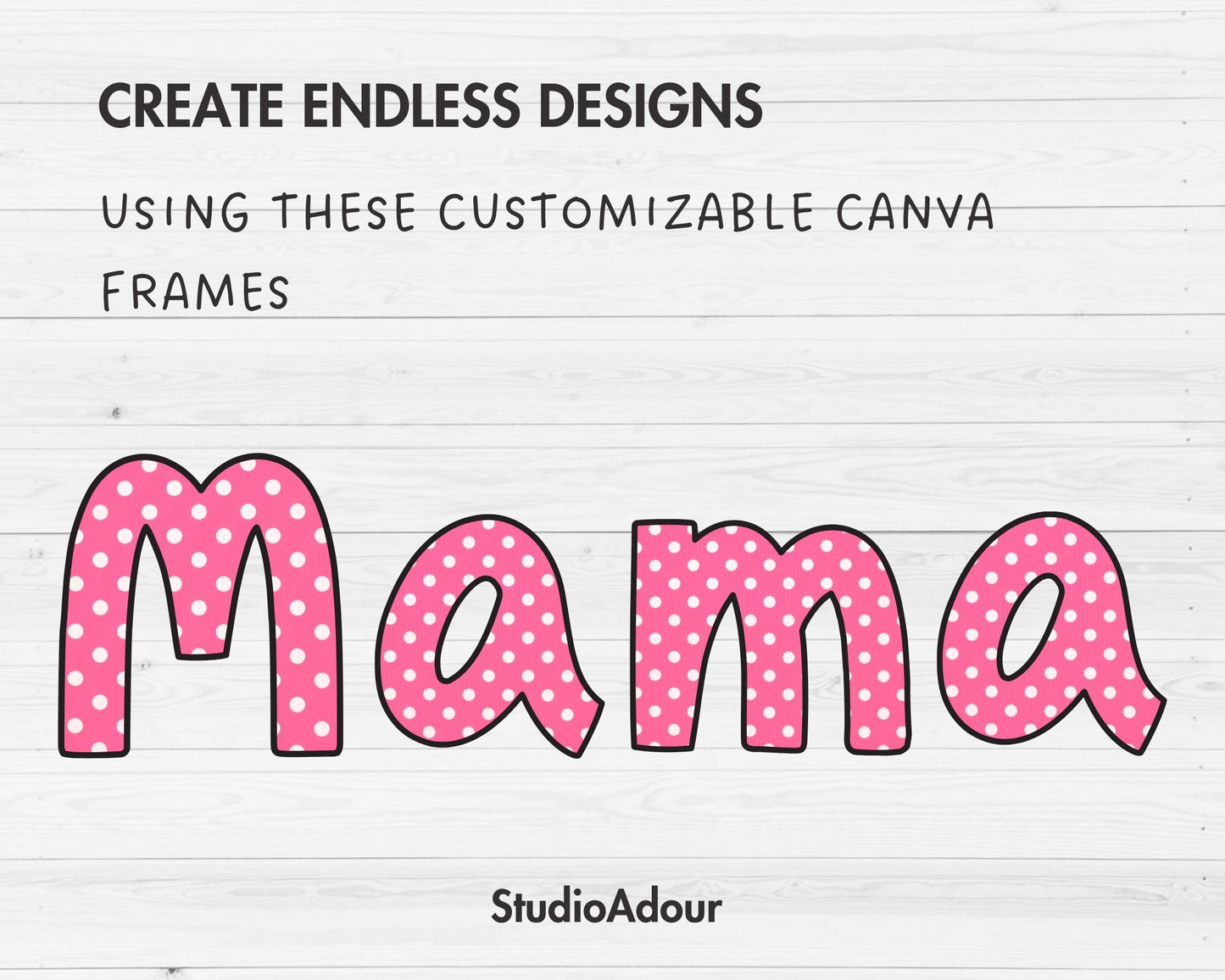 Design Your Own Doodle Letters Canva Frames, Editable Doodle Alphabet Canva Template, Drag and Drop, Uppercase & Lowercase Letters Bundle,