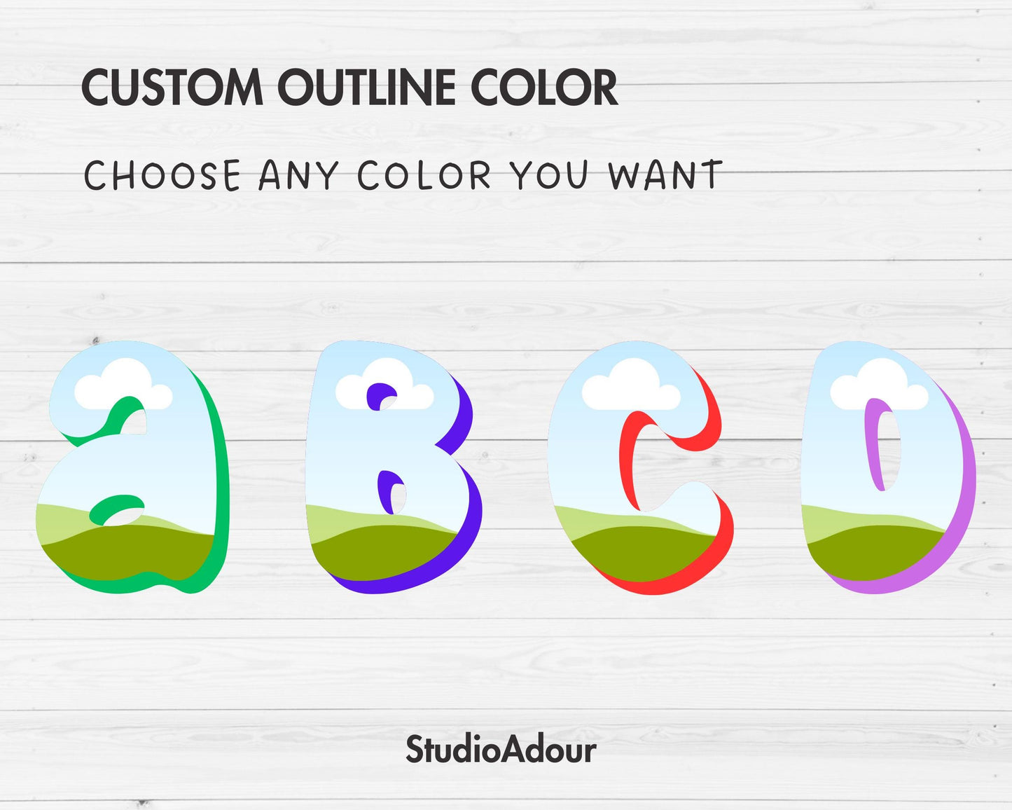 Design Your Own Doodle Letters on Canva, Doodle Alphabet Canva Template, Drag and Drop, Editable Canva Alphabet, Canva Frames Bundle