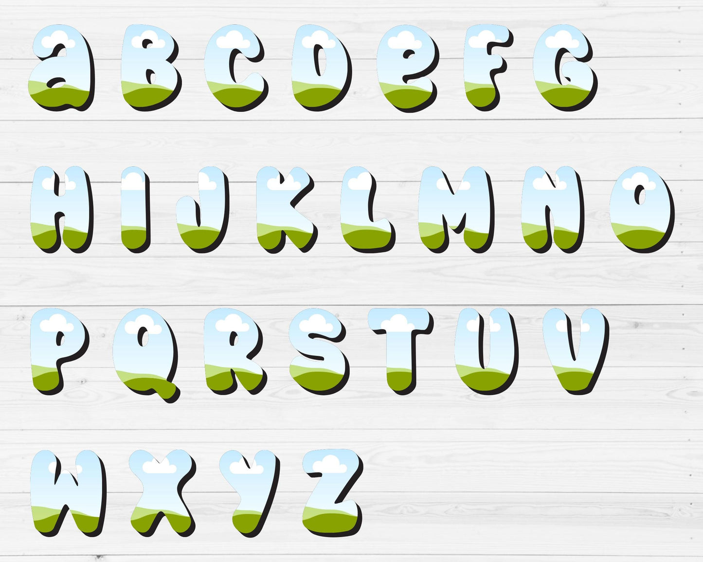 Design Your Own Doodle Letters on Canva, Doodle Alphabet Canva Template, Drag and Drop, Editable Canva Alphabet, Canva Frames Bundle