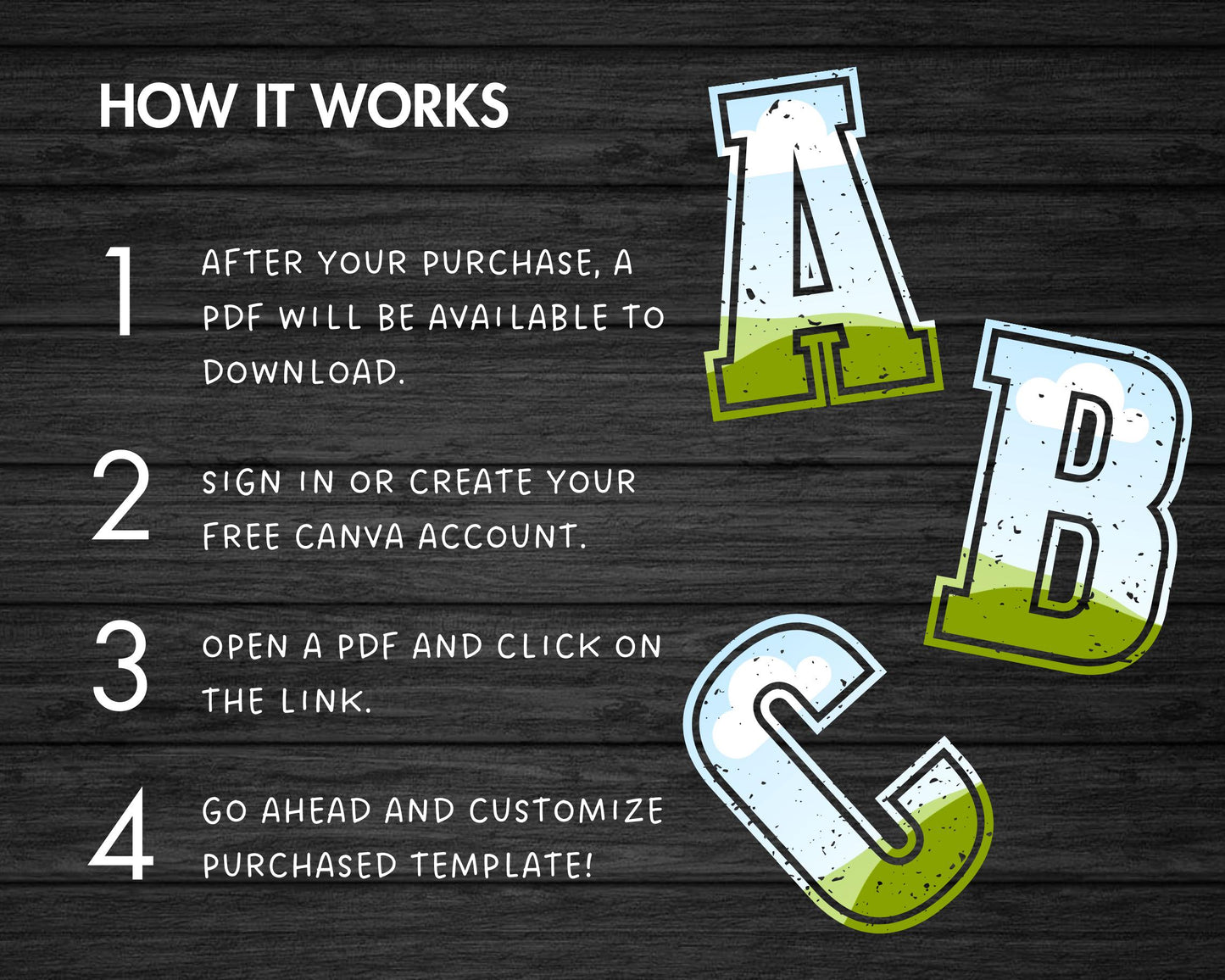 Design Your Own Varsity Distressed Alphabet on Canva, Canva Frames Bundle, Drag and Drop, Editable Grunge College Letters, Canva Template