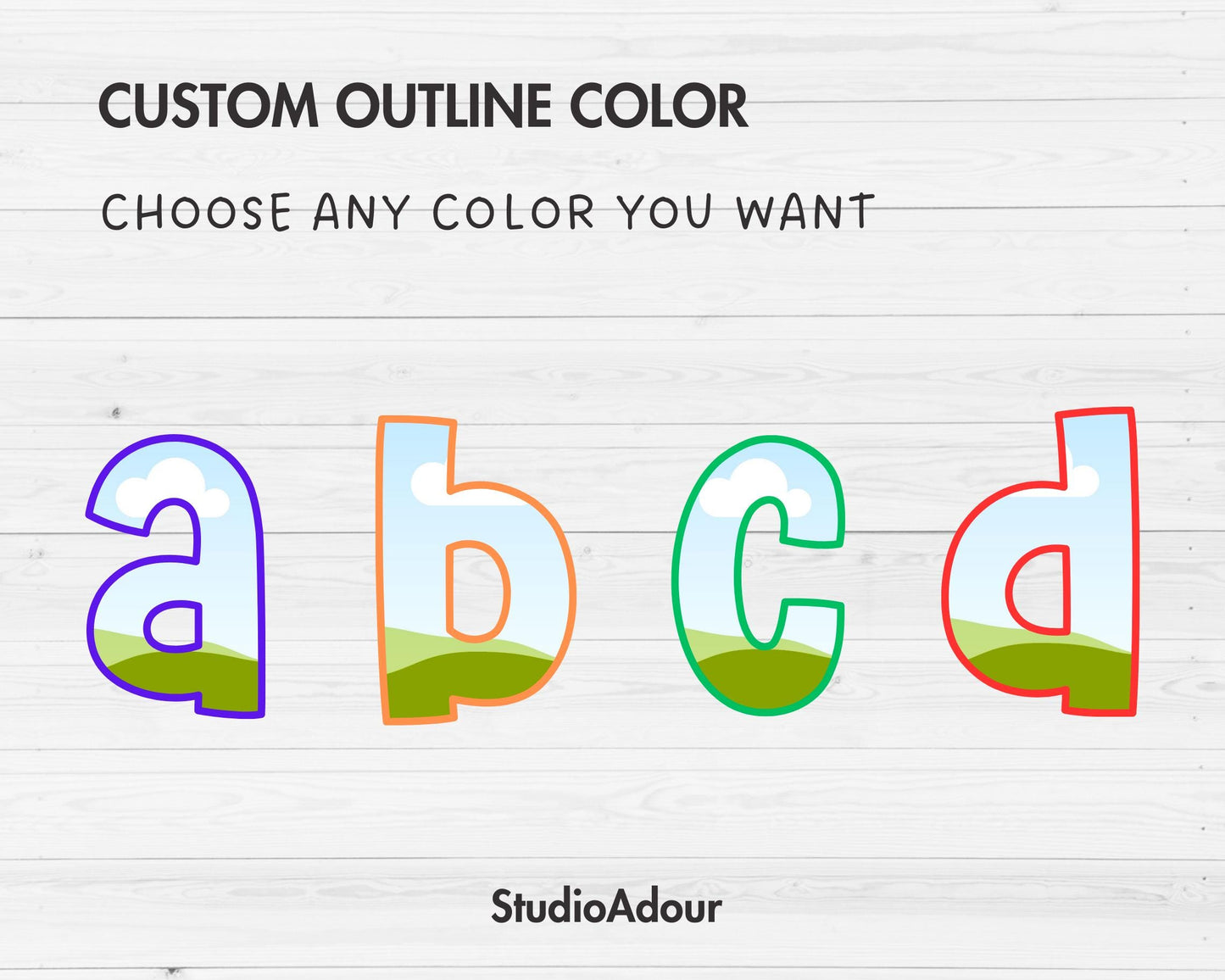 Design Your Own Doodle Letters on Canva, Uppercase & Lowercase Letters, Doodle Alphabet Canva Template, Drag and Drop, Editable Alphabet PNG