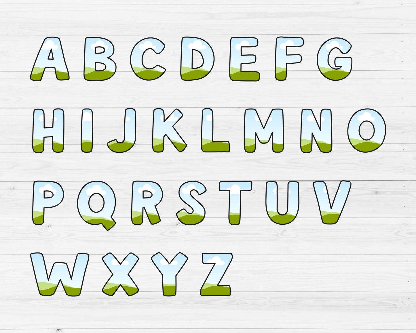 Design Your Own Doodle Letters on Canva, Doodle Alphabet Canva Template, Drag and Drop, Uppercase & Lowercase Canva Alphabet, Letters PNG