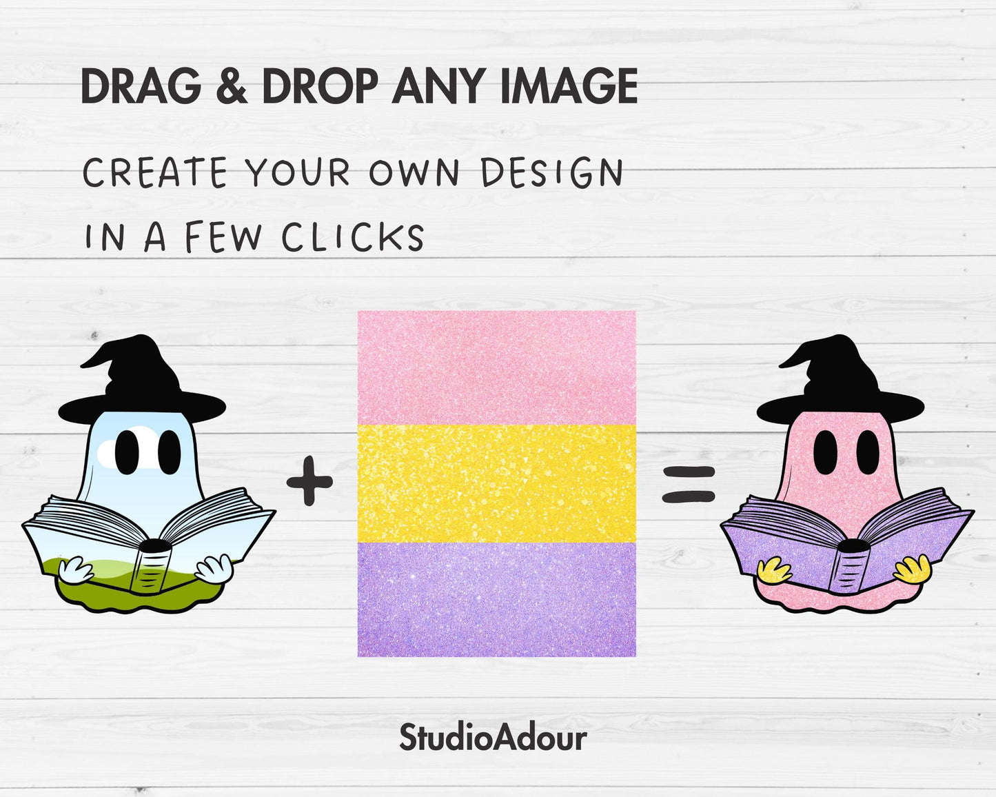 Design Your Own Retro Ghost, Ghost Reading Book Canva Template, Drag and Drop, Spooky Season, Halloween Canva Frames, Book Lover Ghost