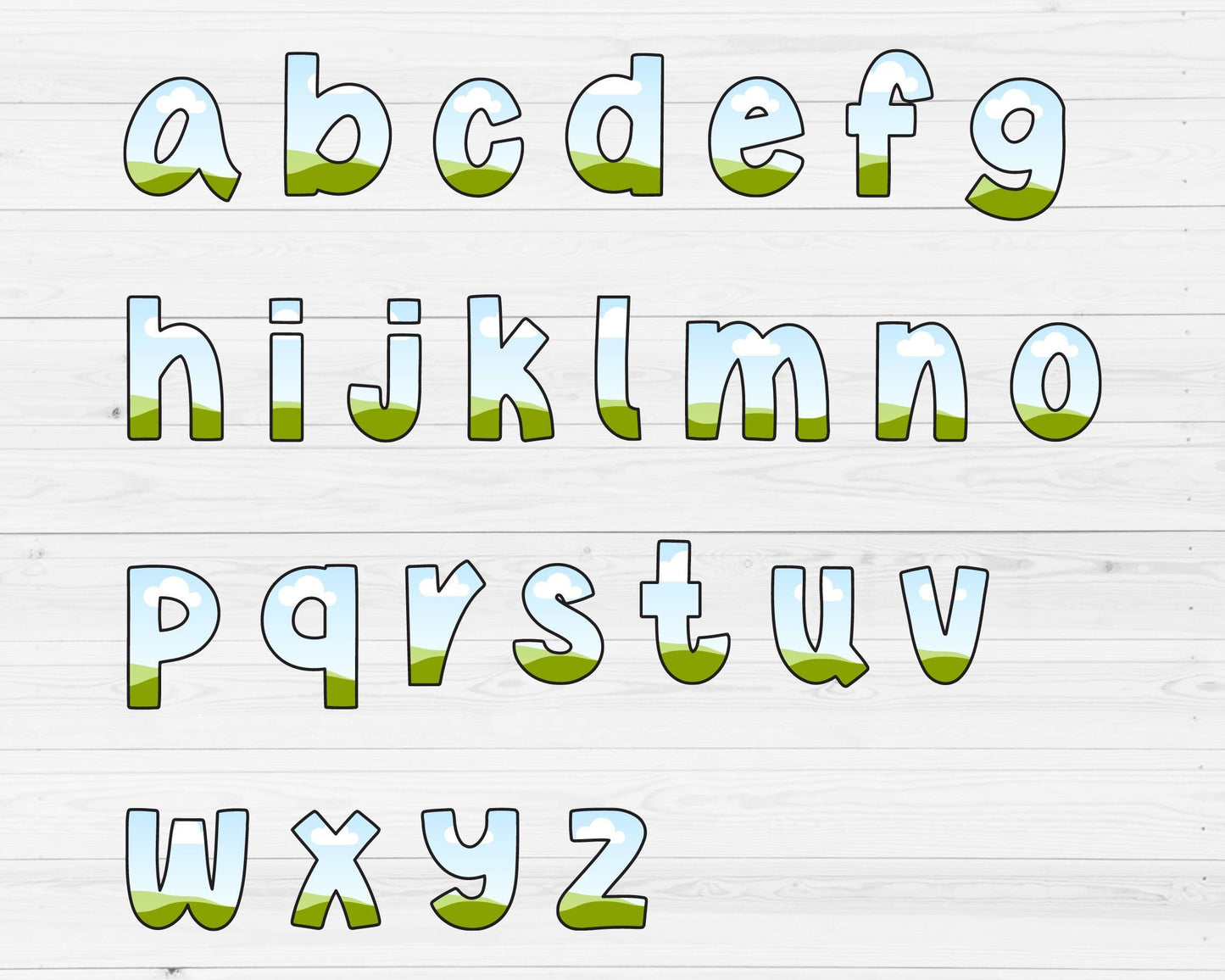Design Your Own Doodle Letters Canva Frames, Editable Doodle Alphabet Canva Template, Drag and Drop, Uppercase & Lowercase Letters Bundle,