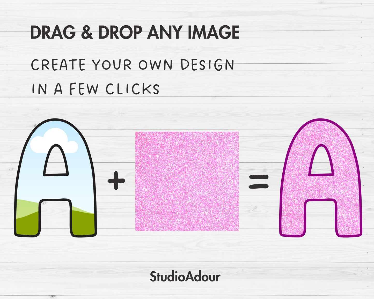 Design Your Own Doodle Letters Canva Frames, Editable Doodle Alphabet Canva Template, Drag and Drop, Uppercase & Lowercase Letters Bundle,