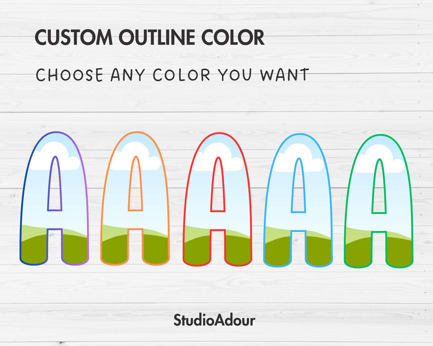 Design Your Own Doodle Letters on Canva, Doodle Alphabet Canva Template, Drag and Drop, Editable Canva Alphabet, Canva Frames Bundle