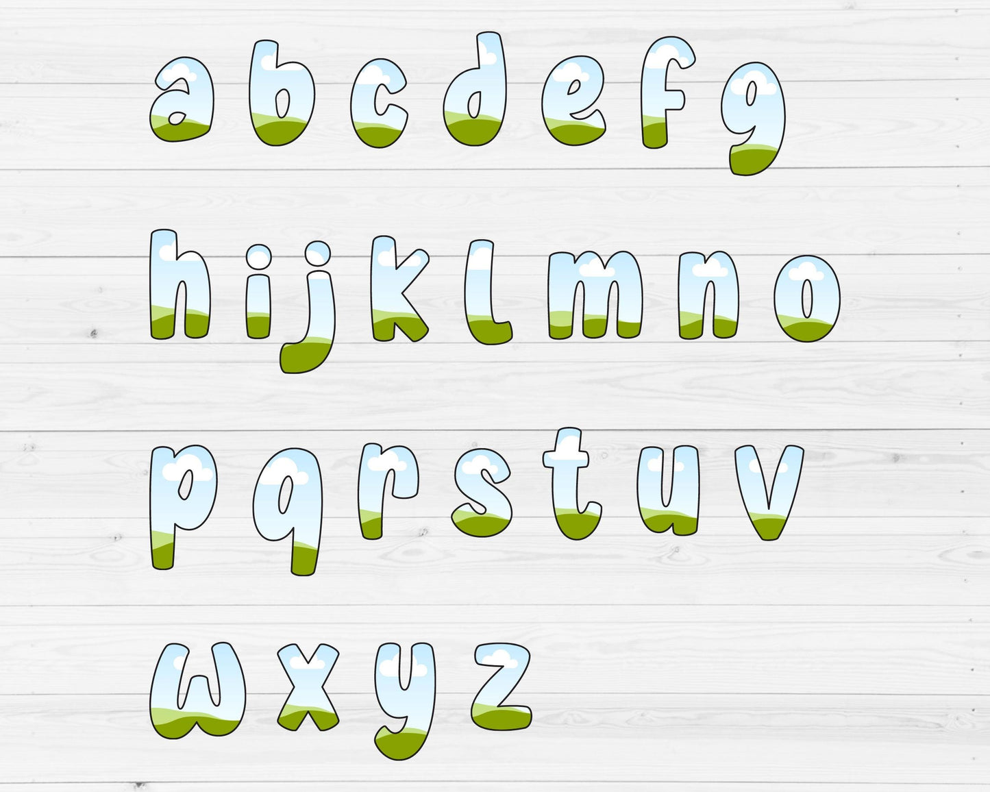 Design Your Own Doodle Letters on Canva, Doodle Alphabet Canva Template, Drag and Drop, Editable Canva Alphabet, Canva Frames Bundle