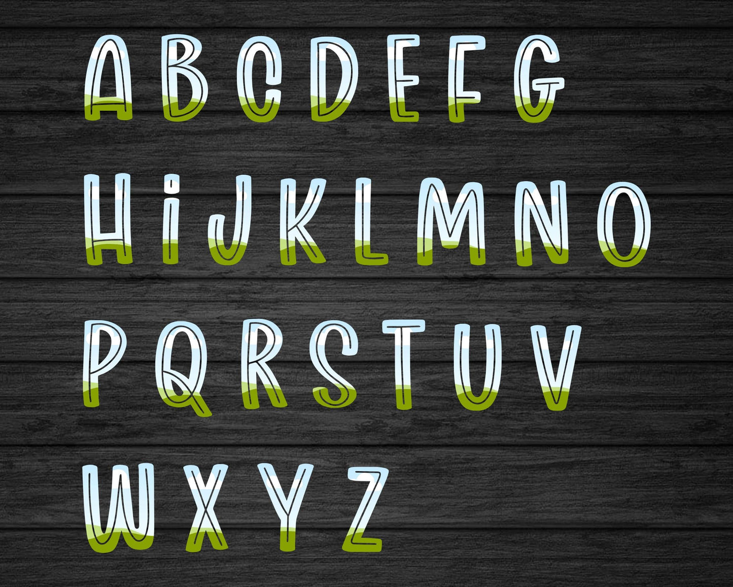 Design Your Own Doodle Letters on Canva, Doodle Alphabet Canva Template, Drag and Drop, Editable Canva Alphabet, Canva Frames Bundle