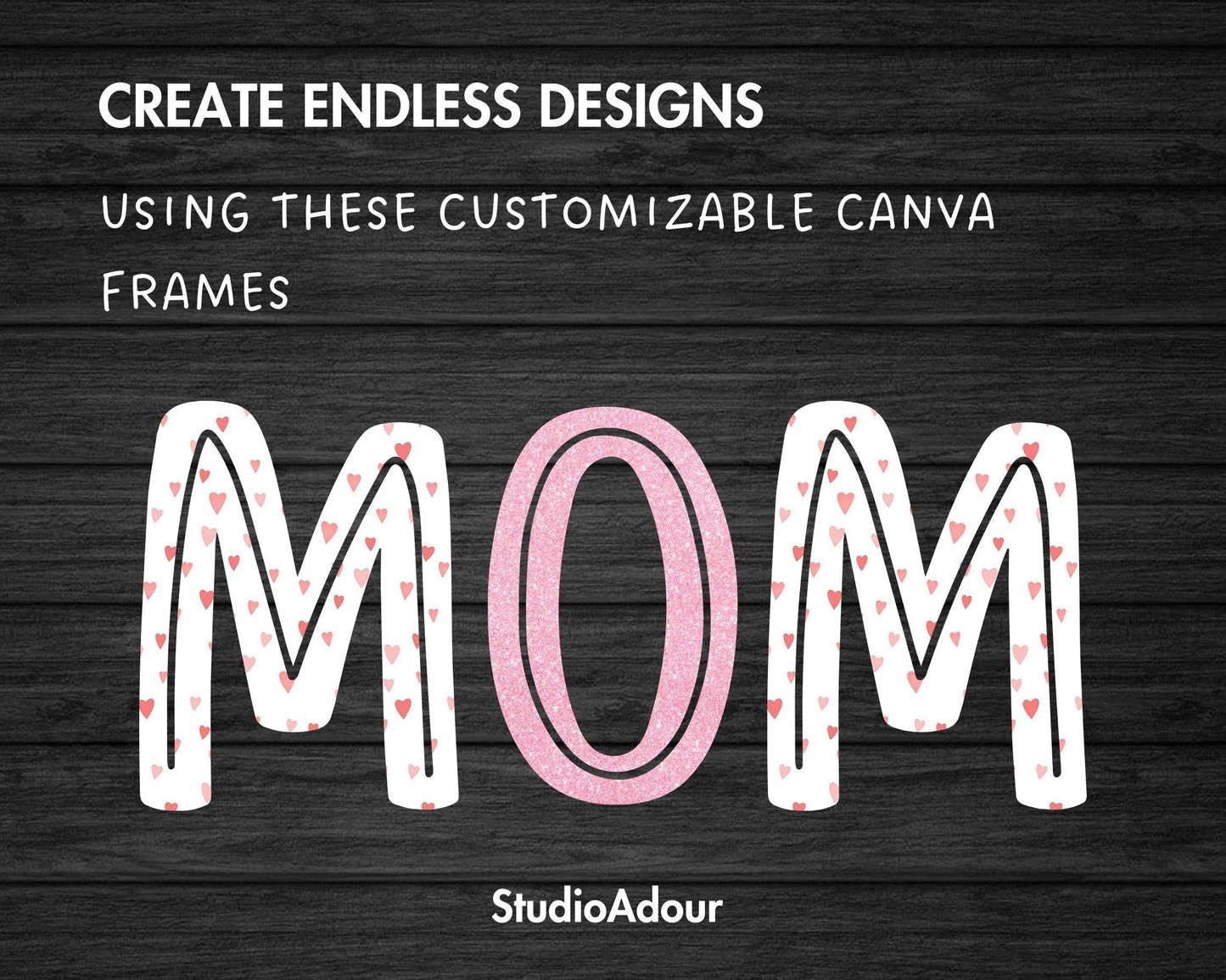 Design Your Own Doodle Letters on Canva, Doodle Alphabet Canva Template, Drag and Drop, Editable Canva Alphabet, Canva Frames Bundle