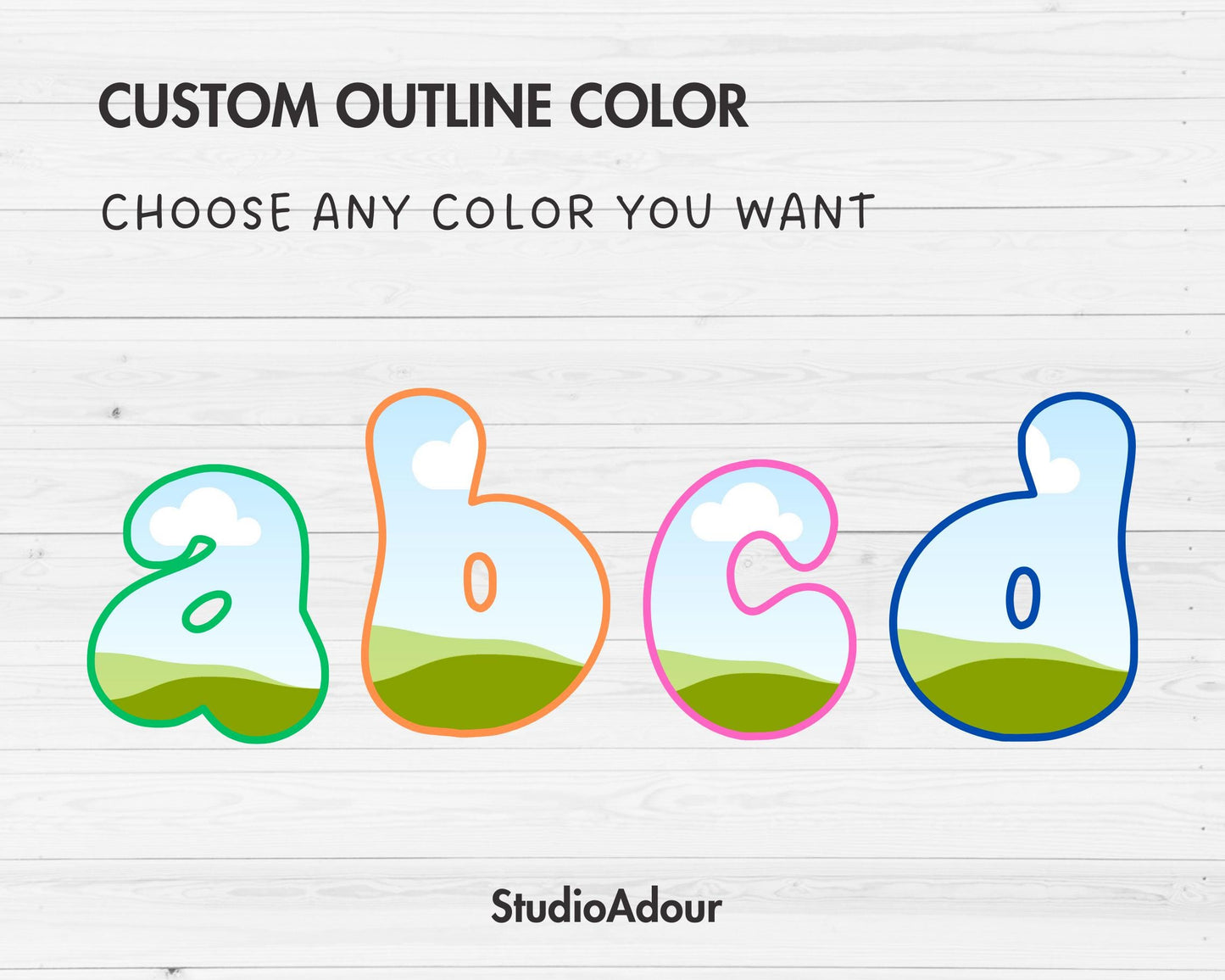 Design Your Own Groovy Alphabet on Canva, Retro Doodle Canva Letters, Drag and Drop, Editable Canva Letters & Numbers, Funky Alphabet