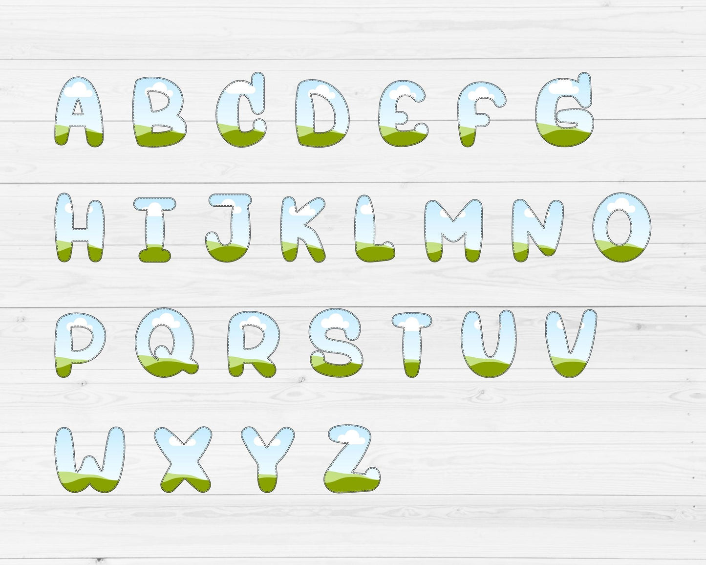 Design Your Own Stitch Letters & Numbers on Canva, Doodle Letters, Digital Stitch Letters, Drag and Drop, Canva Template, Editable Letters