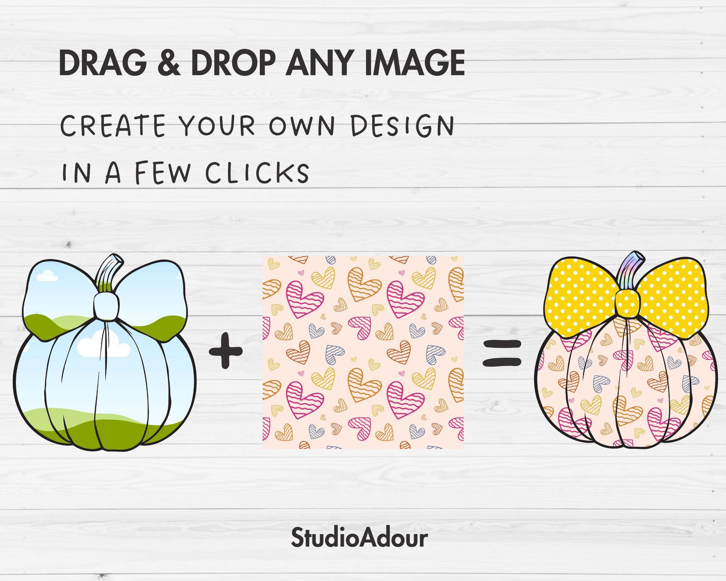Pumpkin with Bow Canva Frames, Drag and Drop Canva Templates, Fall Halloween Season, Editable Canva Template, Fillable Pumpkin Mockups