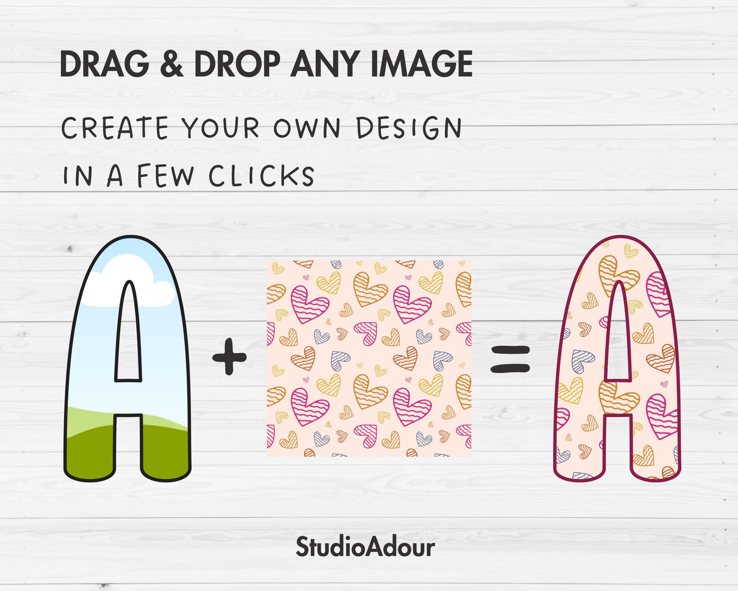 Design Your Own Doodle Letters on Canva, Doodle Alphabet Canva Template, Drag and Drop, Editable Canva Alphabet, Canva Frames Bundle