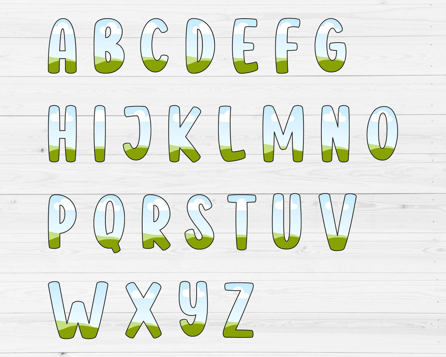 Design Your Own Doodle Letters on Canva, Doodle Alphabet Canva Template, Drag and Drop, Editable Canva Alphabet, Canva Frames Bundle