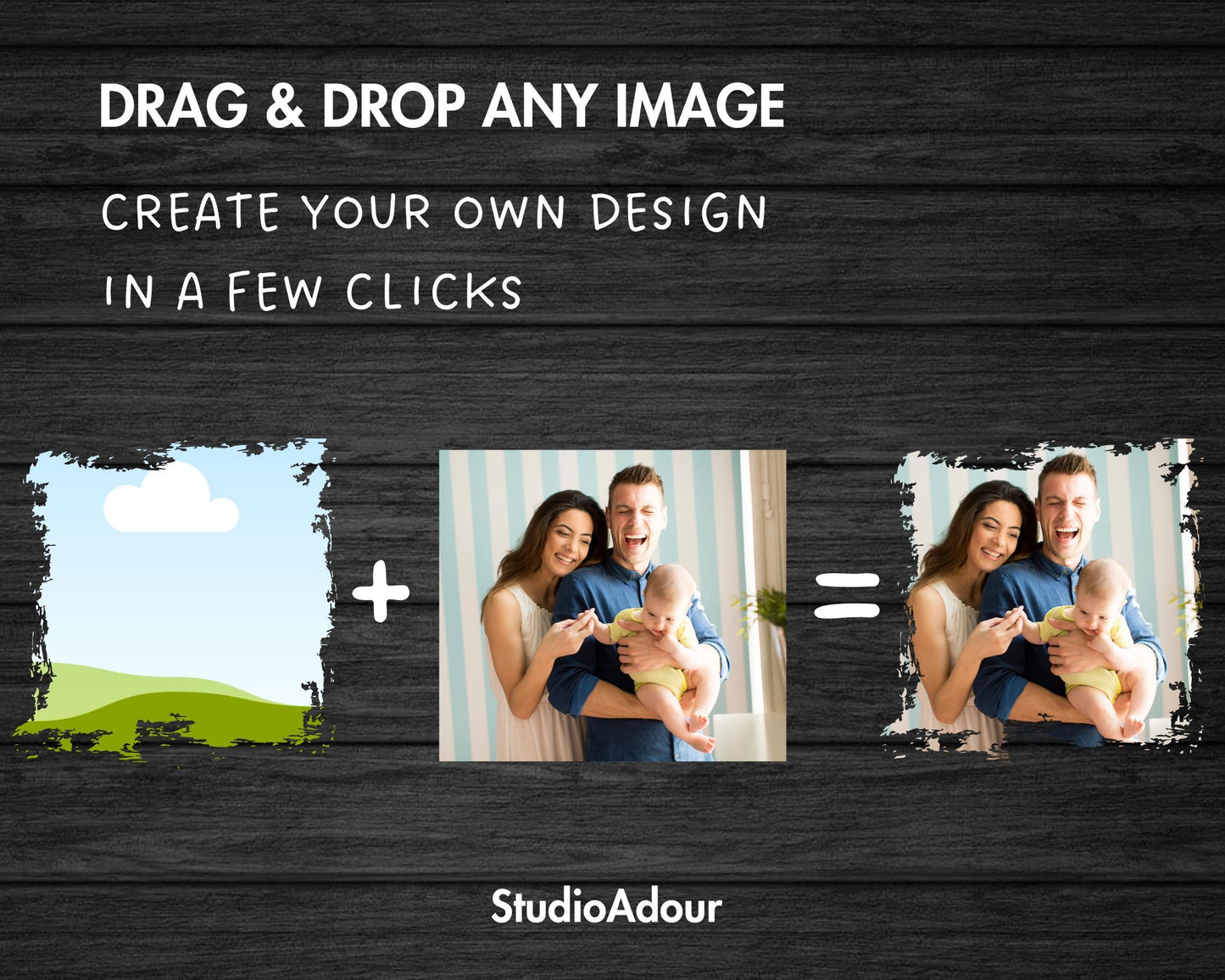Design Your Own Distressed Edge Canva Frames, Grunge Pages Templates, Drag and Drop Canva Frames Bundle, Sublimation Design, Photo Collage