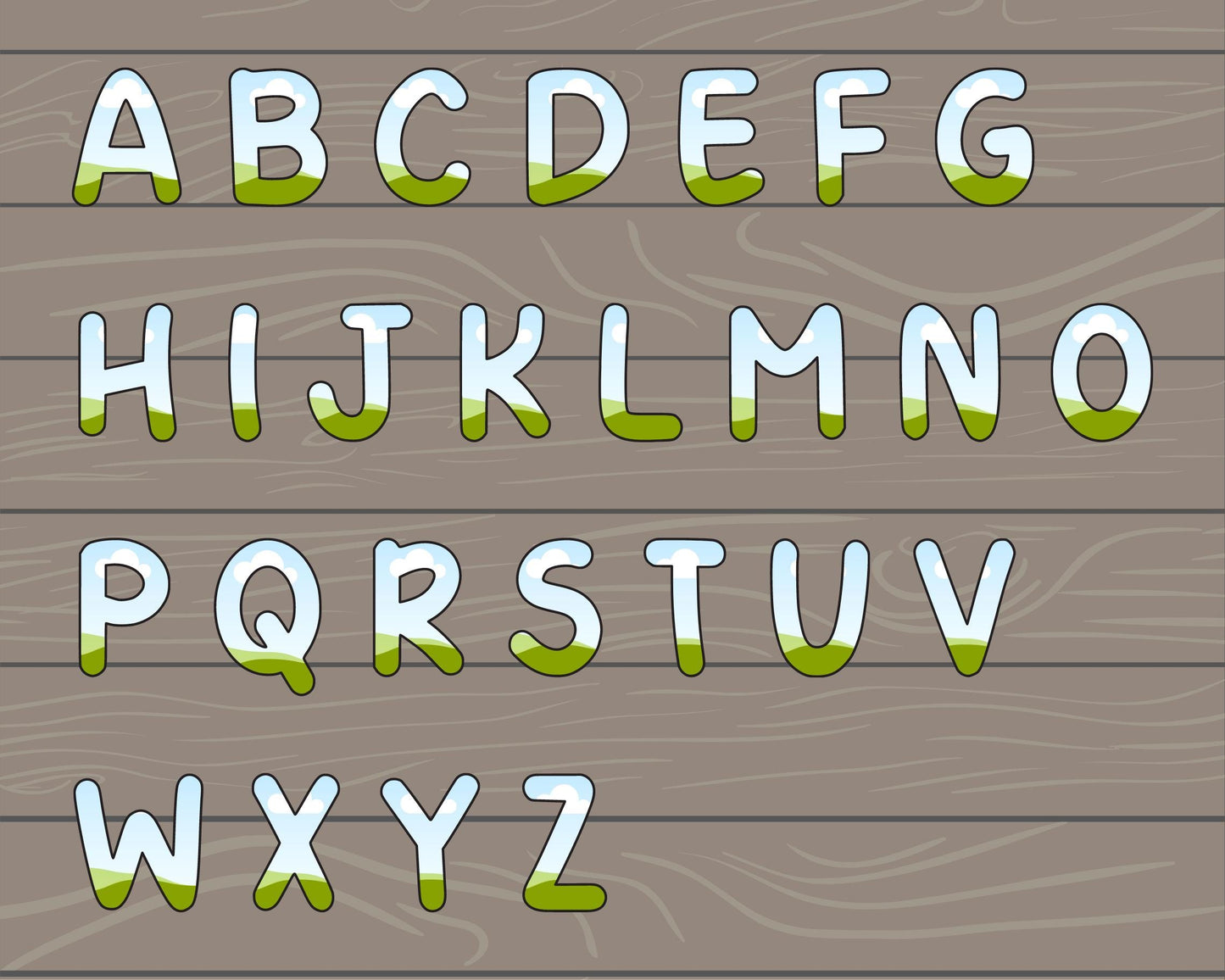 Design Your Own Doodle Letters on Canva, DIY Doodle Alphabet Canva Template, Drag and Drop, Editable Canva Alphabet, Canva Frames Bundle #79