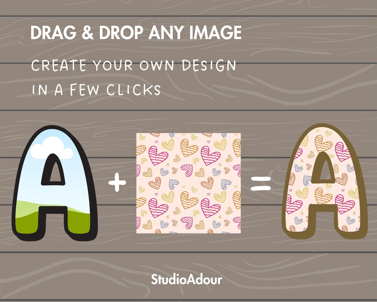 Design Your Own Doodle Letters on Canva, Doodle Alphabet Canva, Drag and Drop, Lowercase & Uppercase Canva Letters, Canva Frames Bundle #80