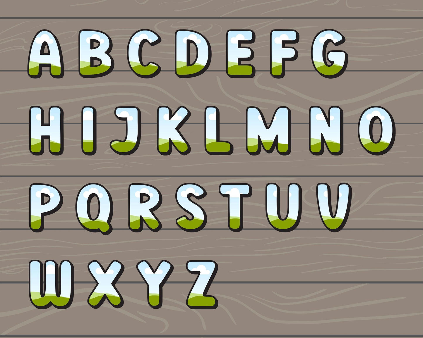 Design Your Own Doodle Letters on Canva, Doodle Alphabet Canva, Drag and Drop, Lowercase & Uppercase Canva Letters, Canva Frames Bundle #80