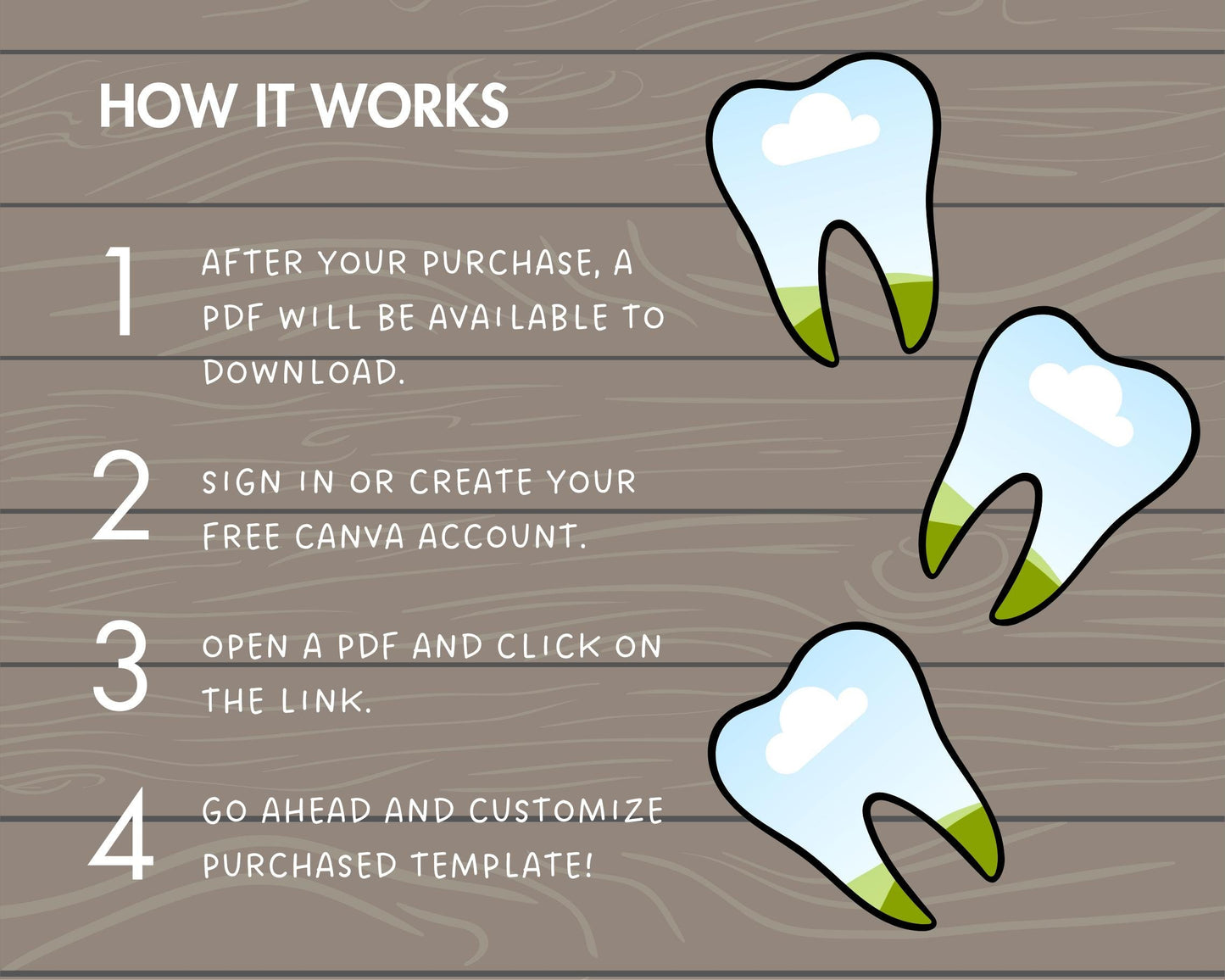 Design Your Own Tooth, Canva Frames Bundle, Teeth Canva Template, Drag and Drop, Dentist Canva Frames Bundle, Editable Tooth, Dental Clipart