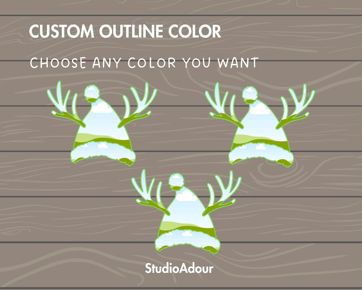 Design Your Own Christmas Hat with Antler Canva Frames, Santa Hat Canva Template, Drag and Drop Photo, Editable Xmas Hats, Reindeer Antlers