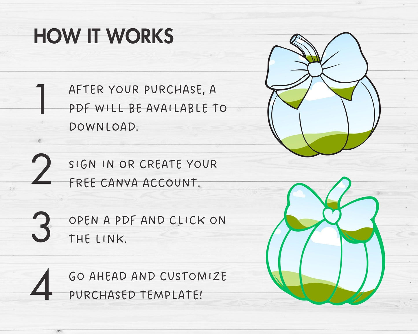 Pumpkin with Bow Canva Frames, Drag and Drop Canva Templates, Fall Halloween Season, Editable Canva Template, Fillable Pumpkin Mockups
