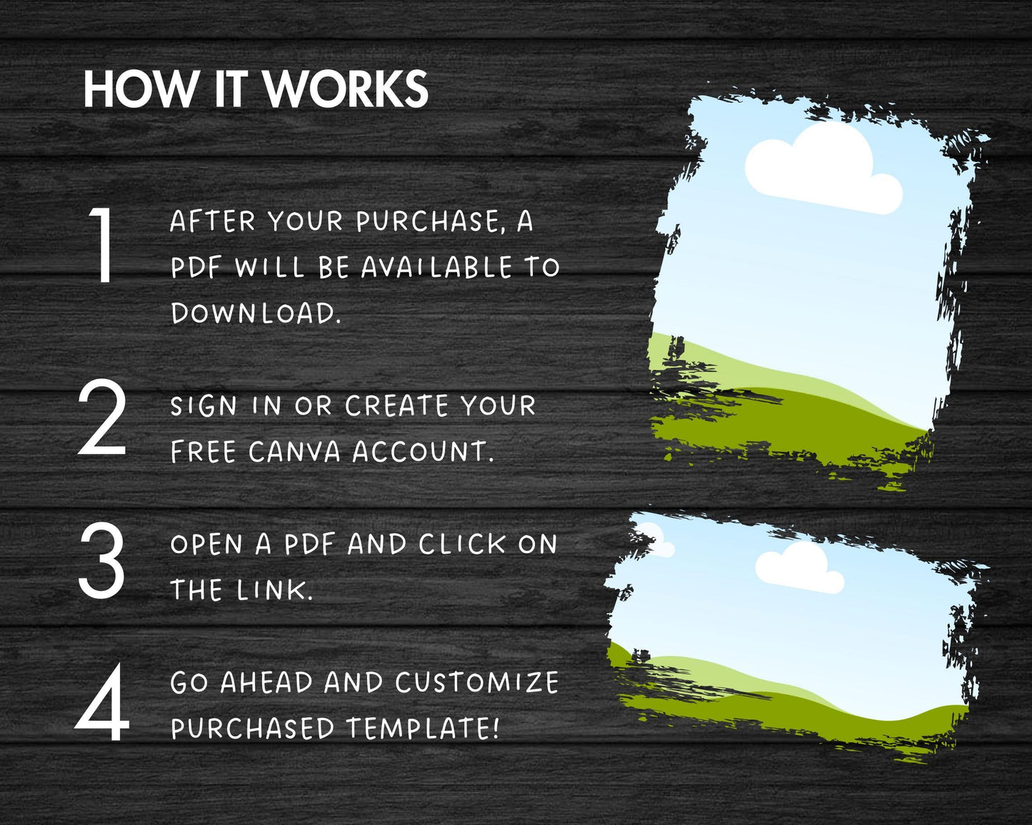 Design Your Own Distressed Edge Canva Frames, Grunge Pages Templates, Drag and Drop Canva Frames Bundle, Sublimation Design, Photo Collage