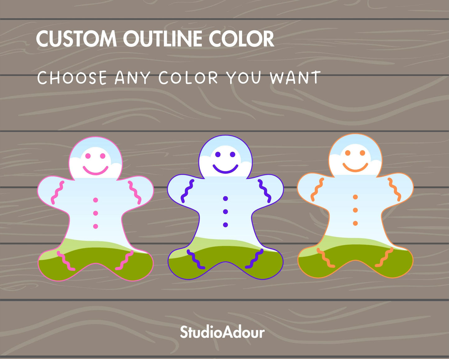 Design Your Own Gingerbread Frames on Canva, Christmas Canva Frames Bundle, Editable Gingerbread Man, Drag and Drop Photo, Christmas Cookies