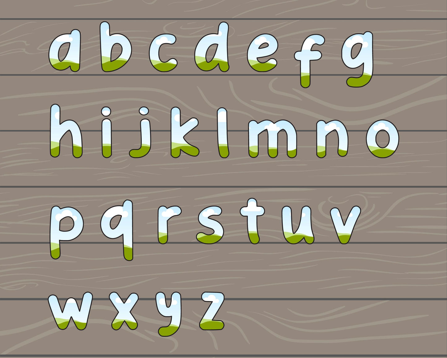 Design Your Own Doodle Letters on Canva, DIY Doodle Alphabet Canva Template, Drag and Drop, Editable Canva Alphabet, Canva Frames Bundle #79