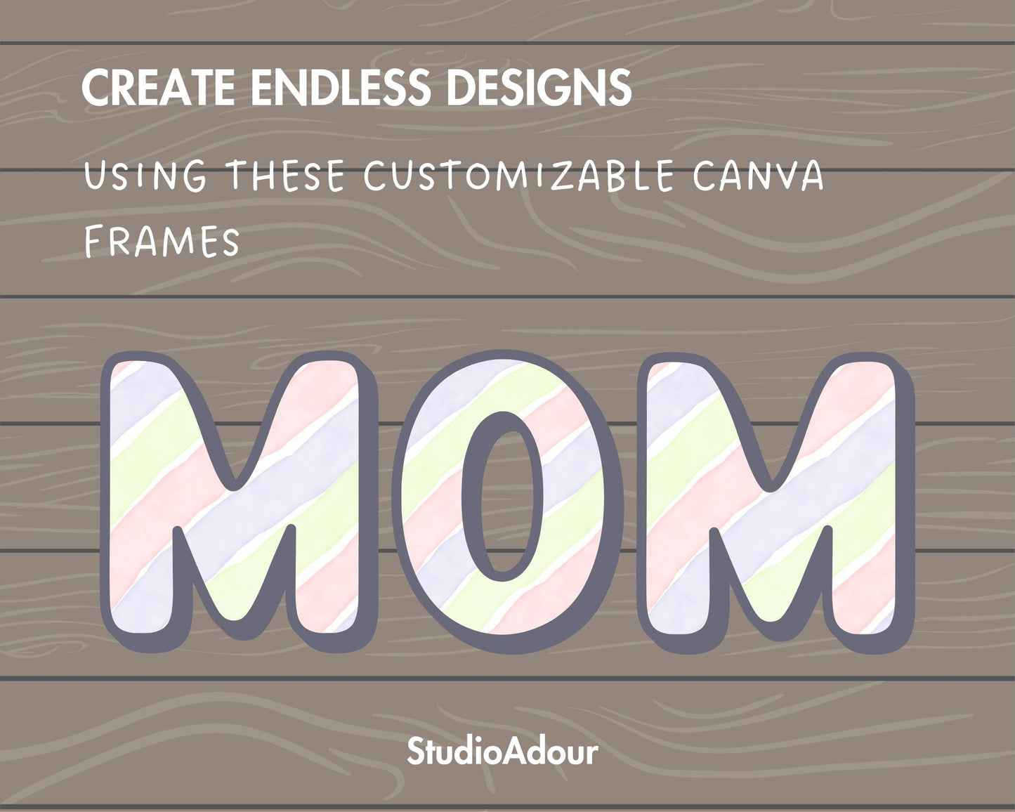 Design Your Own Doodle Letters on Canva, Doodle Alphabet Canva, Drag and Drop, Lowercase & Uppercase Canva Letters, Canva Frames Bundle #80