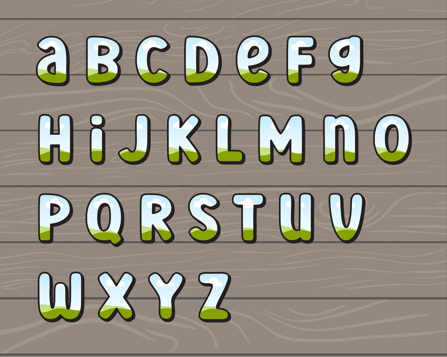 Design Your Own Doodle Letters on Canva, Doodle Alphabet Canva, Drag and Drop, Lowercase & Uppercase Canva Letters, Canva Frames Bundle #80