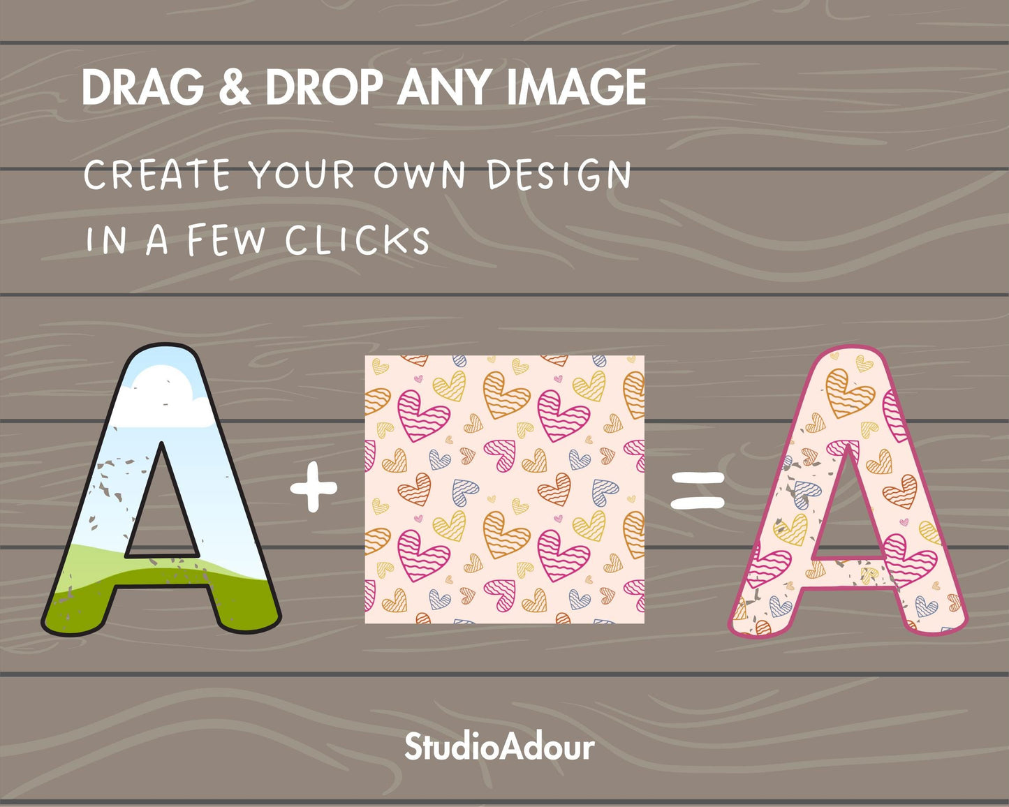 Design Your Own Retro Doodle Letters on Canva, Distressed Letters Canva Template, Easy Drag and Drop, Editable Canva Letters and Numbers #81