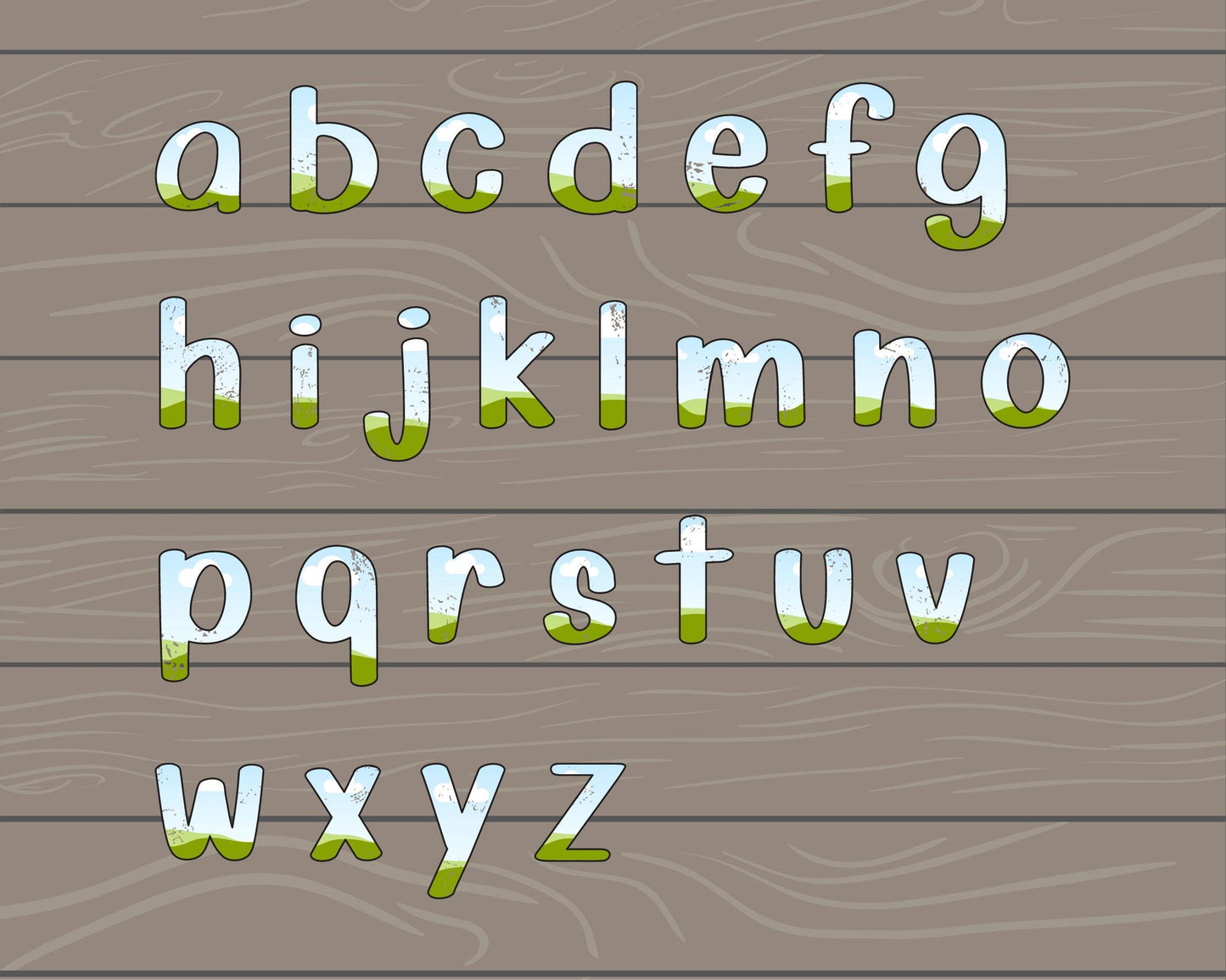 Design Your Own Retro Doodle Letters on Canva, Distressed Letters Canva Template, Easy Drag and Drop, Editable Canva Letters and Numbers #81