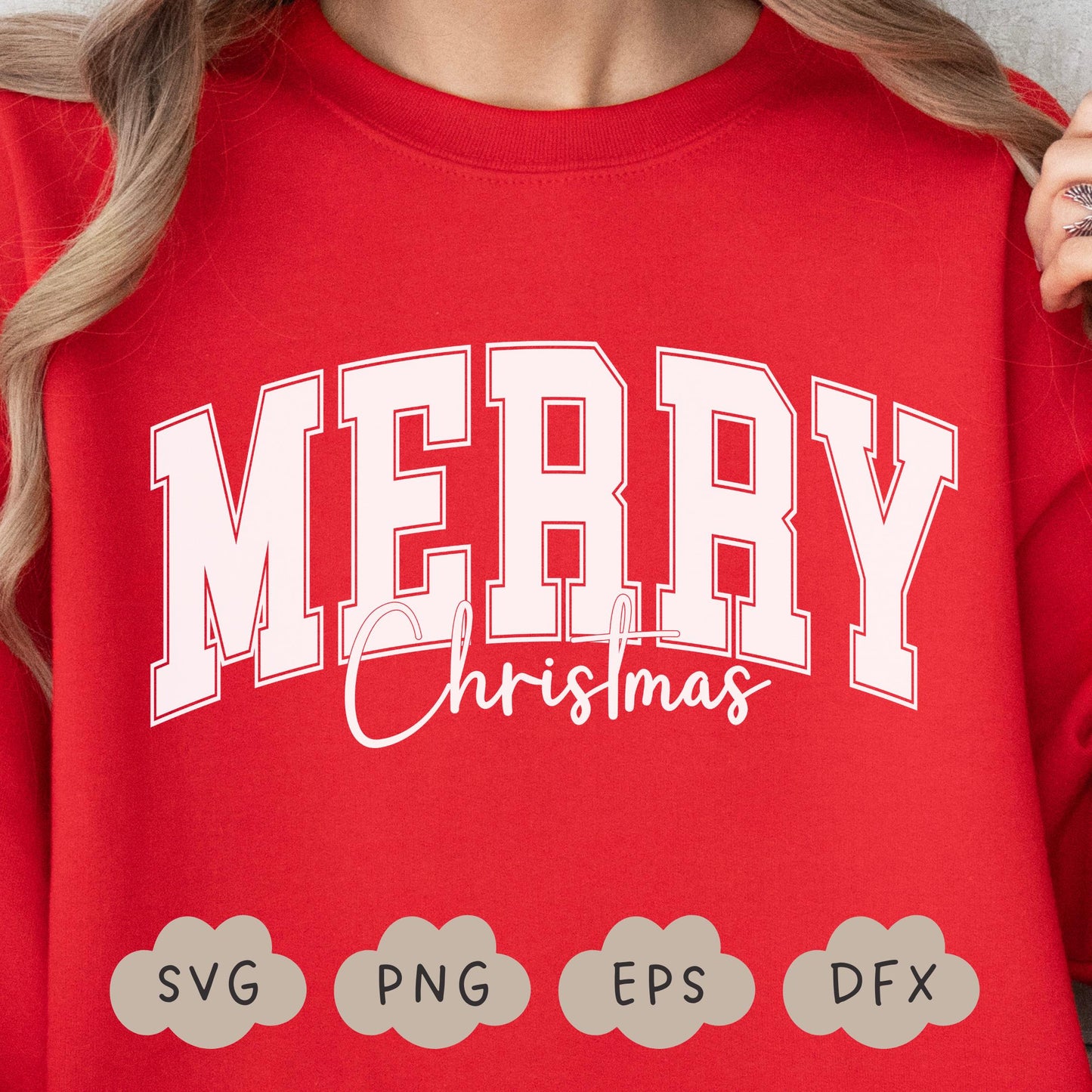 Merry Christmas Svg, Xmas Shirt PNG, Varsity Christmas Svg, Retro Varsity Svg, Holyday Season T-Shirt, Sublimation Design, Xmas Sweatshirt