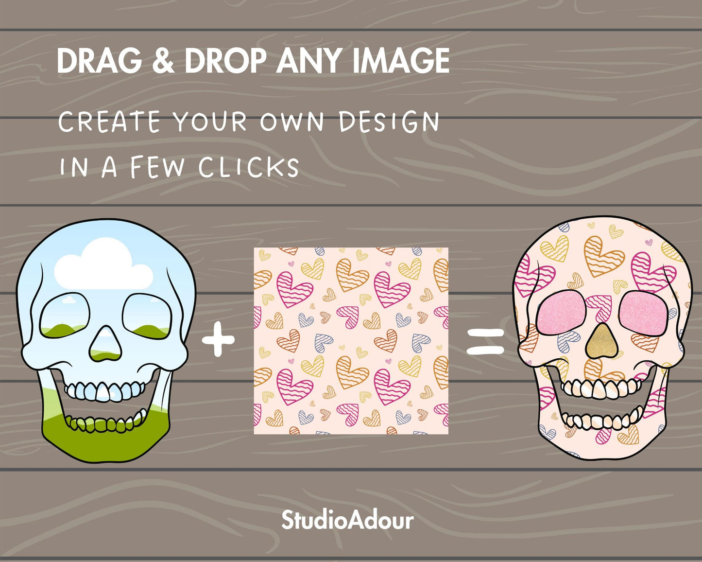 Design Your Own Skull Head on Canva, Editable Skull Canva Template, Drag and Drop Photo, Skull Clipart, Halloween Skull, Skull Canva Frames