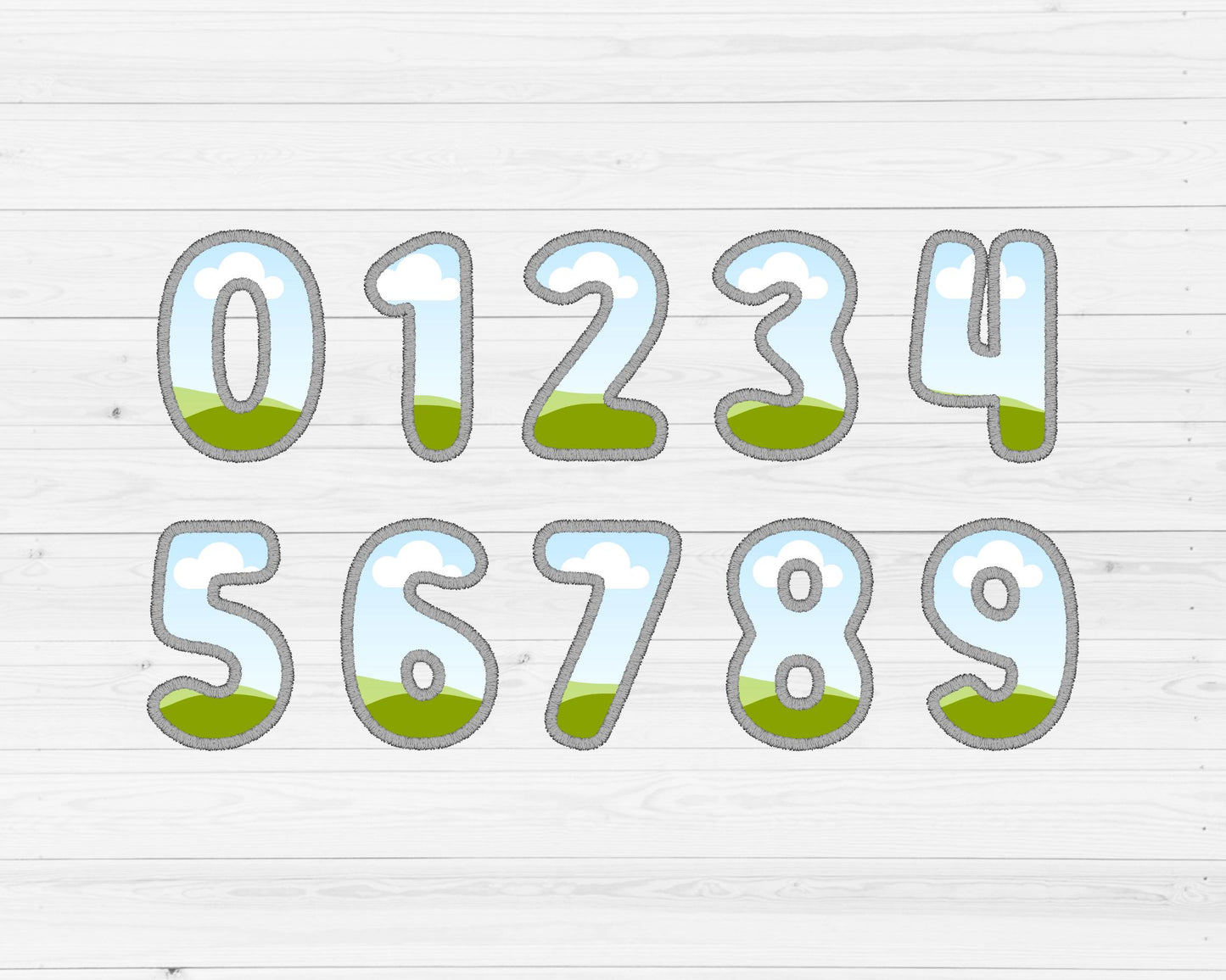 Design Your Own Digital Stitch Letters and Numbers, Faux Embroidery Canva Alphabet, Applique Patch Canva Letters, Drag and Drop, Duotone #83