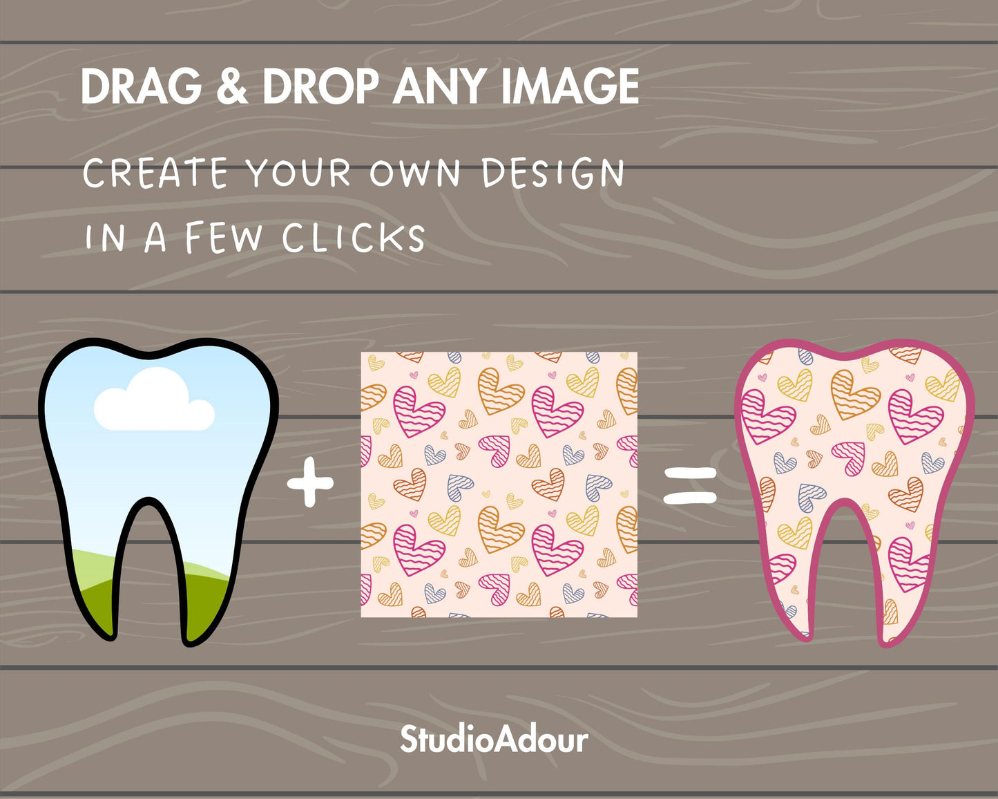 Design Your Own Tooth, Canva Frames Bundle, Teeth Canva Template, Drag and Drop, Dentist Canva Frames Bundle, Editable Tooth, Dental Clipart