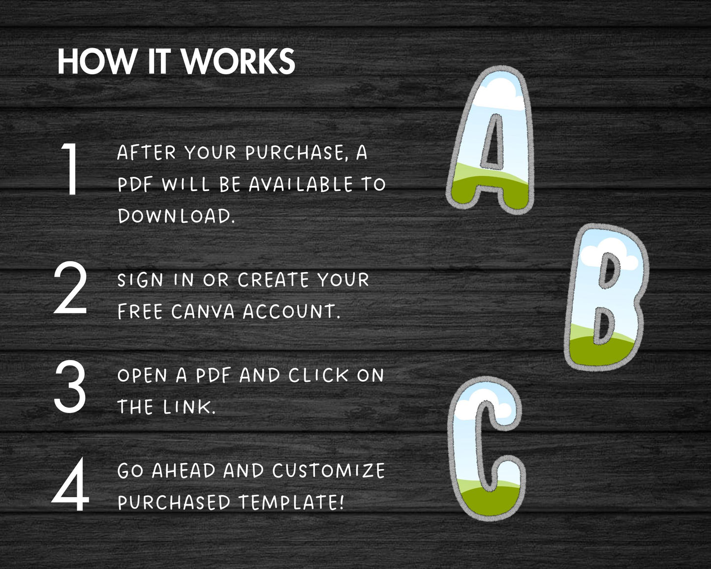 Design Your Own Stitch Letters Canva Frames, Faux Embroidery Alphabet, Digital Embroidery Canva Letters PNG, Drag and Drop, Applique Letters