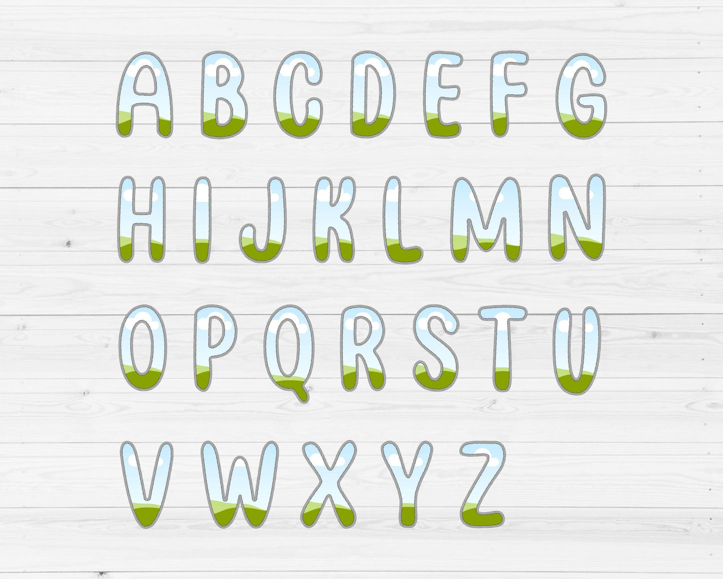 Digital Stitch Canva Alphabet PNG, Faux Embroidery Applique Letters, Canva Frames Bundle, Drag & Drop, Editable Canva Alphabet, Duotone #88